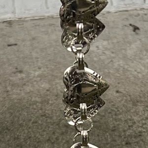 Vintage metal heart chain belt